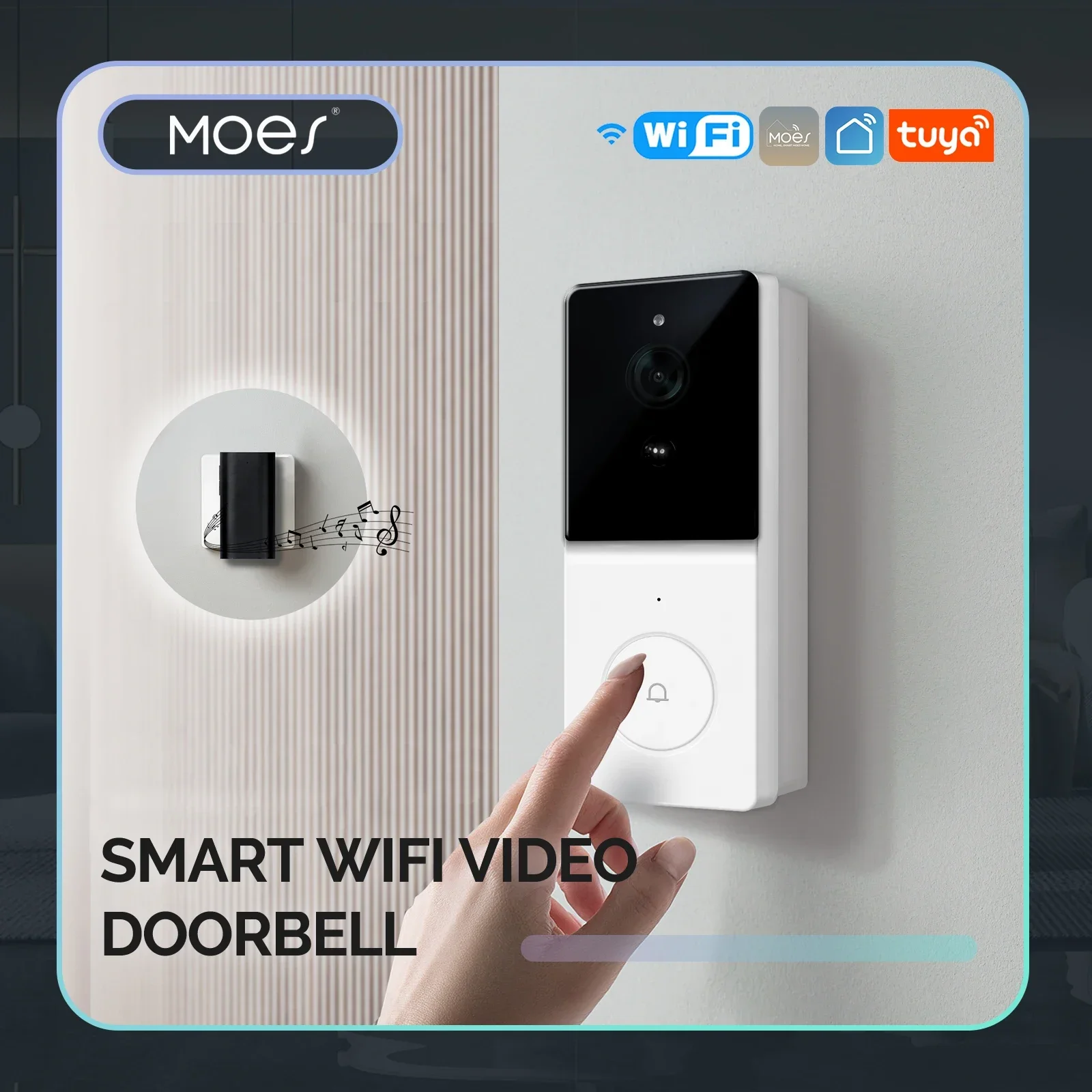 Smart Doorbell Wired - MOES Tuya-cámara de vídeo inteligente con