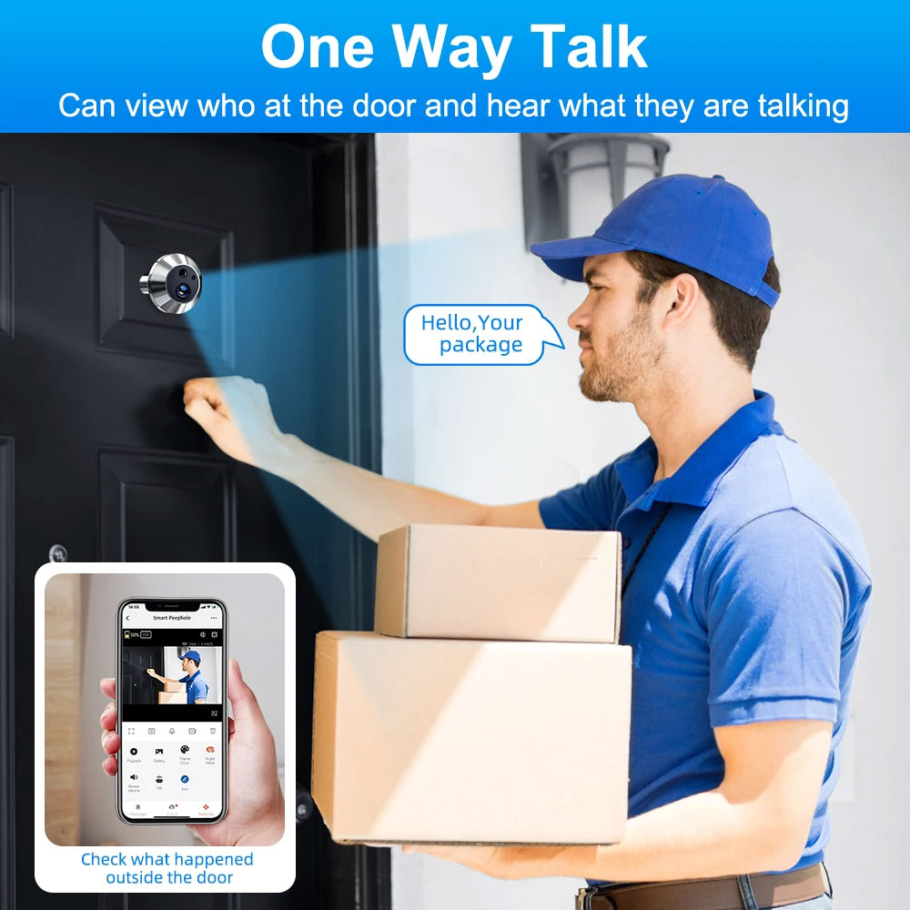 Tuya Smart 5MP 140 °   Mirilla - Smart Doorbell Wired reseña y precio