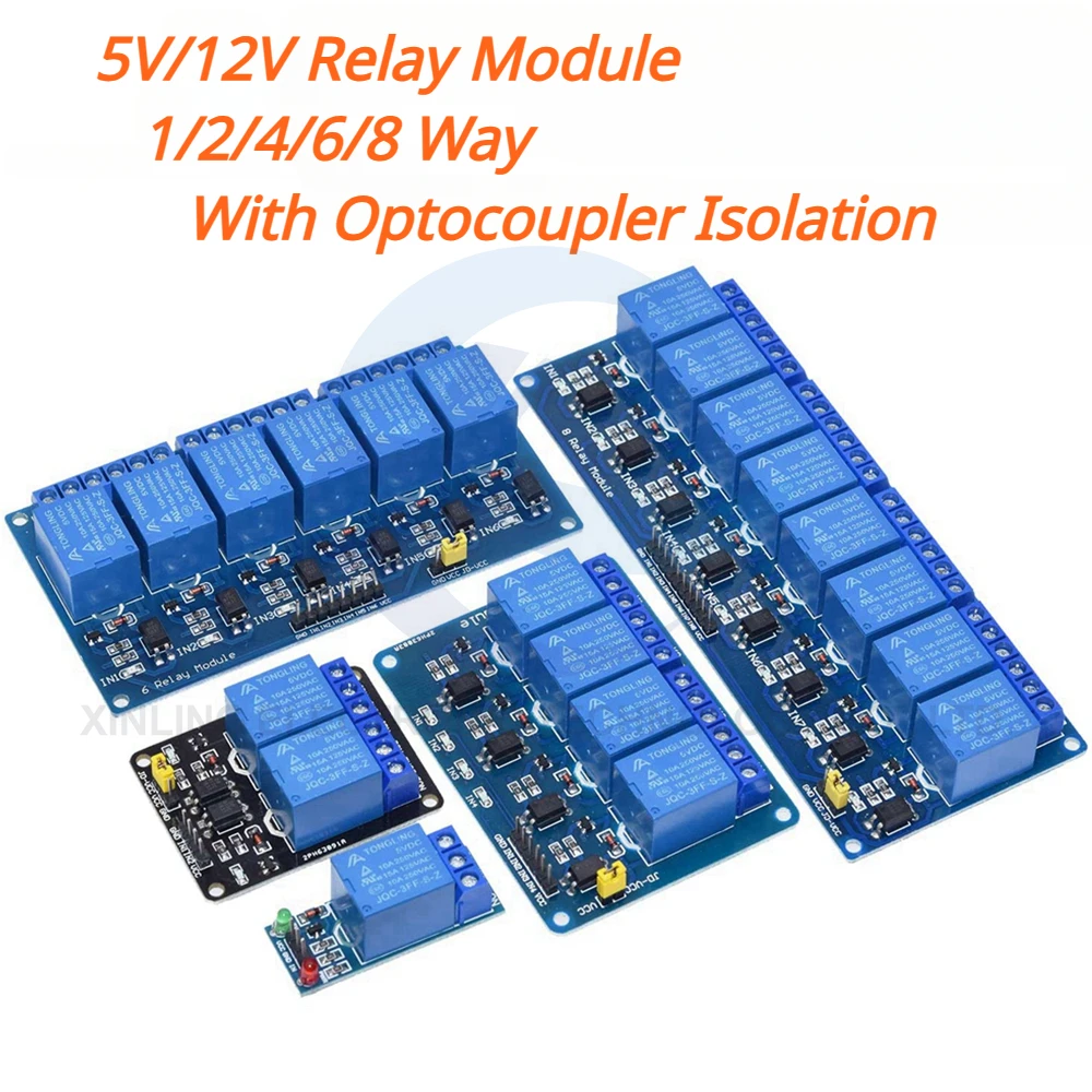 Módulo de relé de 5/12V, 1/2/4 - Home Automation Arduino reseña y precio